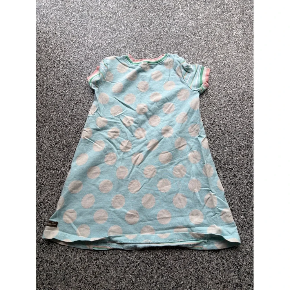 Matilda Jane Dream Chasers Girls Blue Striped Polka Dot Sporty Dress Size 6